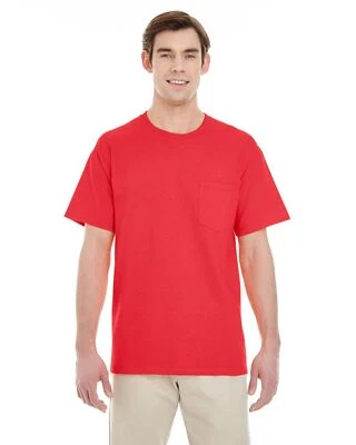 Camiseta Gildan Para Hombres Algodón Pesado Doble Aguja Bolsillo G530 5300 Foto 1 de 2