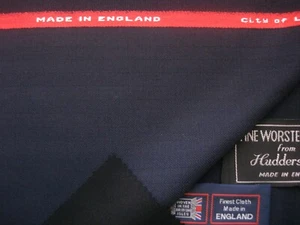 100% LUXURY MERINO WOOL IN CLASSIC H. BONE PATTERN SUITING FABRIC = 4.94 m. - Picture 1 of 12