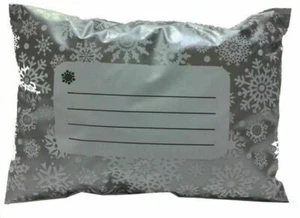 Silver Snowflake Bags 10" x 14″ – 250mm x 350mm  - Picture 1 of 1