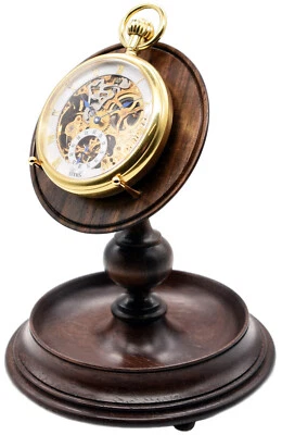 Rosewood Pocket Watch Stand, Handmade in England A40r (Watch not included) - Image 1 of 4