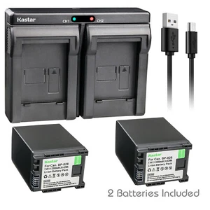 Kastar BP828 Battery + Charger for Canon XA11 XA15 XA25 XA30 XA40 XA50 XA60 GX10 - Picture 1 of 5