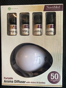 Portable Aromatherapy Aroma Diffuser for Aromatherapy with (4) 5mL Oil Bottles - Picture 1 of 5