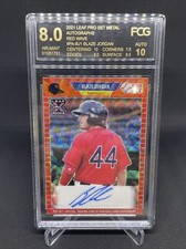 2021 Leaf Pro Set Metal 1989 Red Wave Blaze Jordan #PA-BJ1 Auto FCG 8 AUTO 10