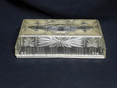 Caja de pañuelos de celebridades vintage años 60 Starburst acrílico plástico transparente Foto 1 de 4