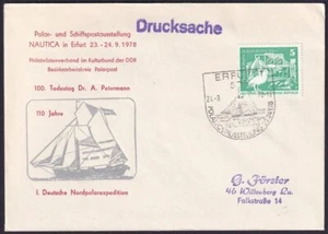 ALEMANIA ORIENTAL - 1978 Cubierta Ártica Expedición Alemana al Polo Norte FU [D7574] - Imagen 1 de 1