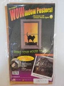 WOWindow Poster! Halloween "schwarze Katze" durchscheinendes Fenster Poster 35"x60"  - Bild 1 von 5