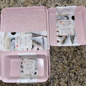 Set 3 PiNK Kuchenformen Masterclass Plätzchenblech 17" & Laibform Gesprenkelt Backset - Bild 1 von 5