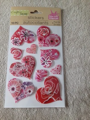 Crafter's Square pop-up hearts sticker package (free ship $20 min US Only) - Image 1 of 2