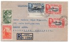 FALKLAND IS 1949 REGISTERED COVER TO ARGENTINA STAMPS REJECTED TAXED ON ARRIVAL