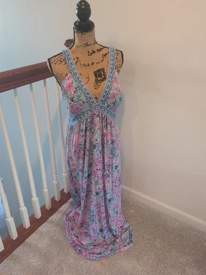 Vestido Maxi Lilly Pulitzer Serena Azul Celestial Multi Grande 12  - Imagem 1 de 3