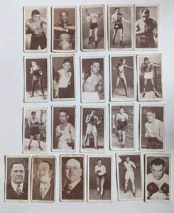 24x 1938 BOXING PERSONALITIES - JOE LOUIS, incl JACK DEMPSEY - CIGARETTE CARDS - Picture 1 of 10