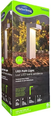 Harbor Breeze 180 lúmenes 3 vatios moderno bajo voltaje LED luz de camino exterior 3000K Foto 1 de 4