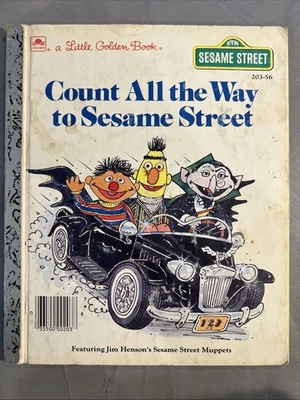 Vintage A Little Golden Book Count All The Way To Sesame Street 1985 #3178 Foto 1 de 4