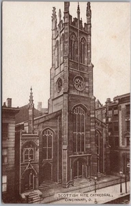 CINCINNATI, Ohio Postcard "SCOTTISH RITE CATHEDRAL" Masonic Temple Street View - Picture 1 of 2