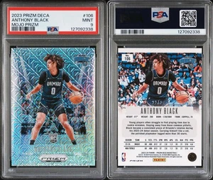 2023 Panini Prizm Deca #106 Anthony Black Mojo /25 Rookie RC PSA 9 Mint - Bild 1 von 3