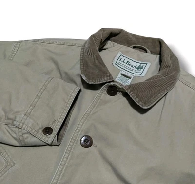 LL Bean Jacket Men Small Chore Field Coat Barn Chore Corduroy Collar *Distressed - Image 1 of 4