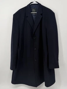 Jos. A. Bank Executive Navy Blue Wool Blend  Overcoat Jacket Mens Size 52R - Picture 1 of 12