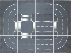 Piastre di base stradali per blocco edile stradale città, 12 piastre stradali città, strada 10"X10" - Foto 1 di 2