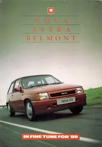 Vauxhall Nova Astra Belmont Specification Improvements 1989 UK Market Brochure - Picture 1 of 1