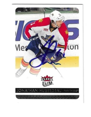 Jonathan Huberdeau 2014-15 Fleer Ultra Card # 77 Signed - Image 1 of 2