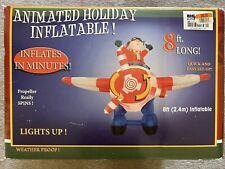 North Pole Express 8' Long Santa Clause Airplane Christmas Inflatable Airblown