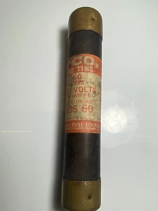 Cartridge Fuse 60-Amp RK5 600-Volt (5-1/2" X 1") One-Time FAST-BLOW Econ EOS-60 - Picture 1 of 6