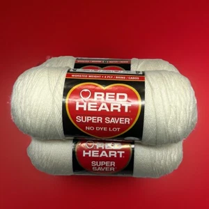 Posten 3 Red Heart Super Spargarn 100 % Acryl 0316 weich weiß ohne Färben Posten Neu - Bild 1 von 15