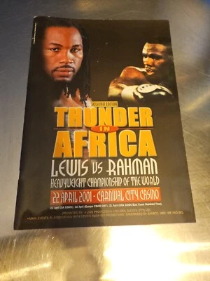 LENNOX LEWIS vs HASIM RAHMAN Official Boxing Program Carnival City Casino S.A - Image 1 of 4
