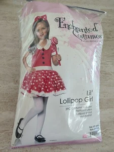 Lil' Lollipop Girls Red Polka Dot Cute Fancy Dress Up Halloween Child Costume - Picture 1 of 4