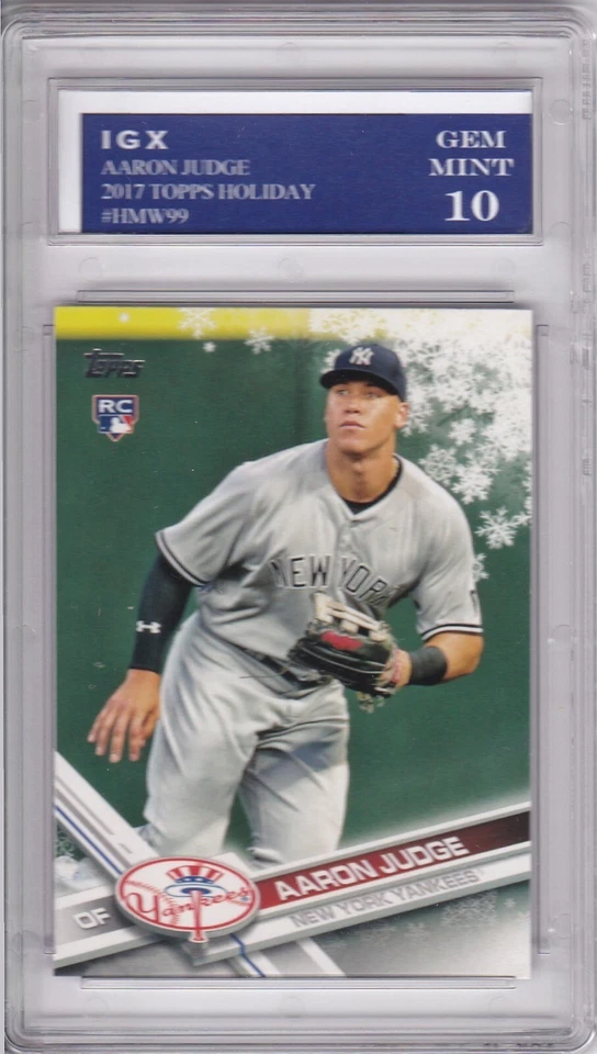 AARON JUDGE ROOKIE CARD $$ GEM MINT (10) New York Yankees 2017 TOPPS HOLIDAY RC! - Image 1 of 1