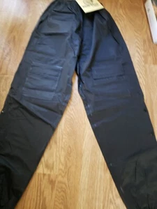 INDIAN MOTORCYCLE RAIN GEAR PANTS NEW W TAGS IN BAG INDIAN LOGO BLACK SIZE XL - Picture 1 of 15