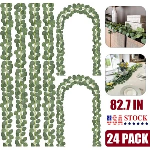 24x Artificial Eucalyptus Wedding Banquet Eucalyptus Garland Table Fireplace USA - Picture 1 of 16
