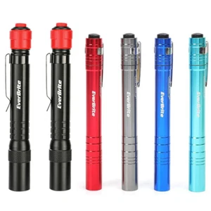LED Penlight Portable Pocket Pen Flashlight With Clip AAA Batteries Included New - Picture 1 of 25