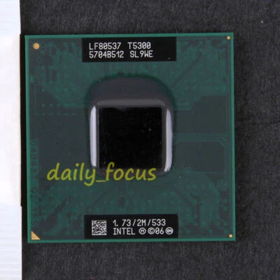 For Intel Core 2 Duo T5300 SL9WE 1.73 GHz LF80537GE0302M CPU Processor 533 MHz - Image 1 of 2