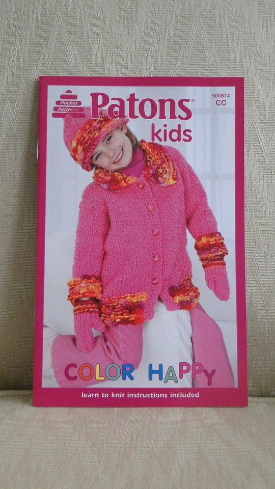 Patons Kids COLOR HAPPY - #500814 Coats, Hat, Mittens, Blanket,  Scarf, Pillows  - Image 1 of 1