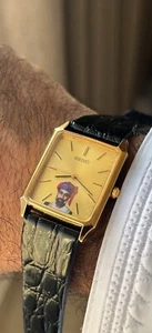 Seiko Wrist watch Sultan of Oman Engraved Photo Very Rare - Picture 1 of 3