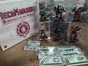 Mechwarrior Republic of the Sphere Set 6 minis w/ cards, Excellent used conditio - Picture 1 of 3
