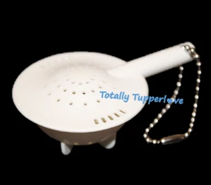 Tupperware Doble Colador Llavero Mini Colador Vintage Blanco NUEVO ❤️ - Imagen 1 de 2