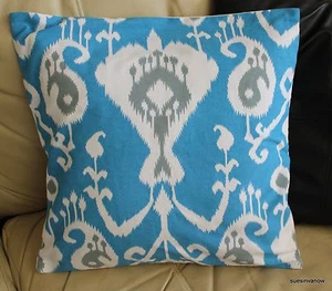 Blau Akzent Kissenbezug Hülle Designer Deko Stilvoll Unikat Home Office - Bild 1 von 5