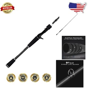 Perigee II Carbon Fiber Fishing Rods with Fuji Guides - Fast Action, 85 Inches - Picture 1 of 11