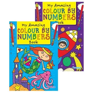 Colour By Numbers Book - A4 Kids Childrens Activity Books Colouring Single Book. - Picture 1 of 7