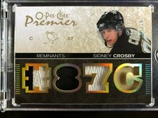 2007/08 OPC PREMIER REMNANTS SIDNEY CROSBY QUAD GAME-USED PATCH 9/20