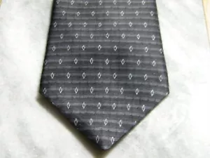 Cravatta uomo Arrow seta grigio argento geometrica USA 59 x 3,75 - Foto 1 di 6