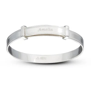 Brazalete Personalizado Infantil, Borde Grano Molino, Bautizo, Cumpleaños, 0-3 Años - Imagen 1 de 13
