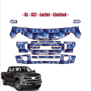 2020-2022 Ford F-250 F-350 Super Duty Precut Paint Protection PPF Partial Front - Picture 1 of 7