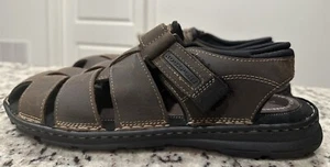 Sandalia Rockport Darwyn Fisherman para hombre talla 13M marrón con tira trasera H80310 - Imagen 1 de 9