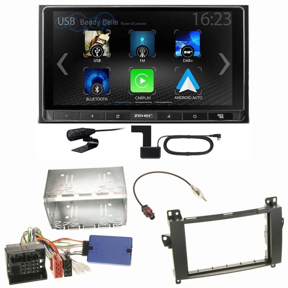 ZENEC Z-N538 Android Auto CarPlay Einbauset für Mercedes A W169 B Klasse W245 - Bild 1 von 1