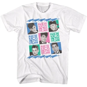 New Kids On The Block Logo Repeat & Group Photo's Men's T Shirt Dance Pop Music - Picture 1 of 5