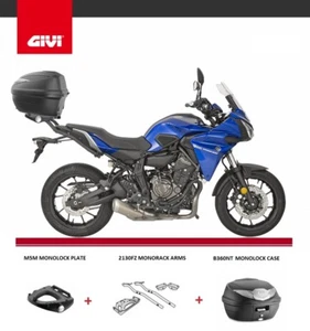 Yamaha MT-07 TRACER 2016 > 2018 GIVI B360 Tech TOP BOX + 2130FZ + M5M RACK Set - Bild 1 von 13
