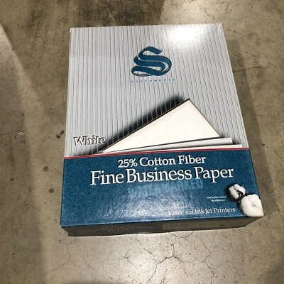 Papel Southworth Fine Business blanco pesado 500 hojas 25 por ciento algodón Foto 1 de 4